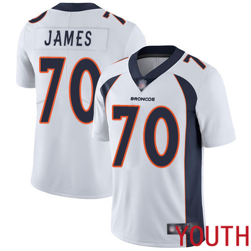 Youth Denver Broncos #70 Ja Wuan James White Vapor Untouchable Limited Player Football NFL Jersey